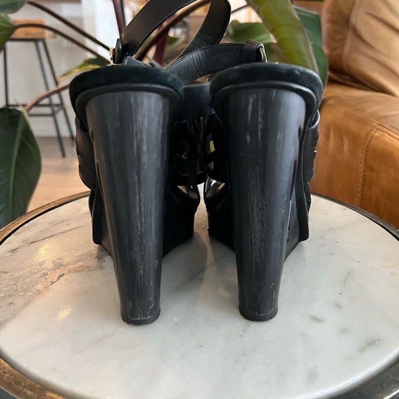 BCBG Black Sato Wedge Sandals - Picture 5 of 6